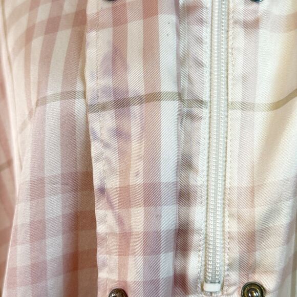 Burberry | Pink Tartan Rain Slicker Poncho folds into carry bag - Picture 13 of 16